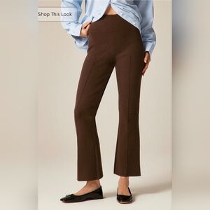 J. Crew Women's New Delaney kickout sweater pant In Hthr Brown #223